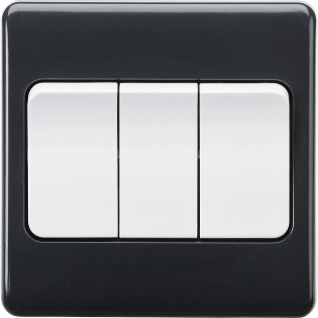 10AX 3G 2-way Wide Rocker Switch - Anthracite
