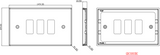 Knightsbridge 3G Grid Faceplate - Brushed Chrome - Alternative View
