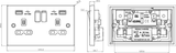 Alternative view of 13A 2G SP Switched Socket with Dual USB.