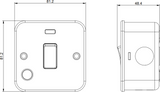 Metal Clad 20A DP Switch with Neon Indicator