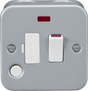 Metal Clad 13A Switched Fused Spur with Neon Indicator and Flex Outlet