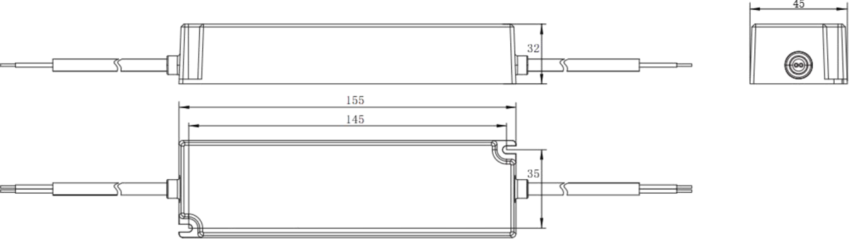 Compact design of 24V 60W LED Driver for flexibility in installation