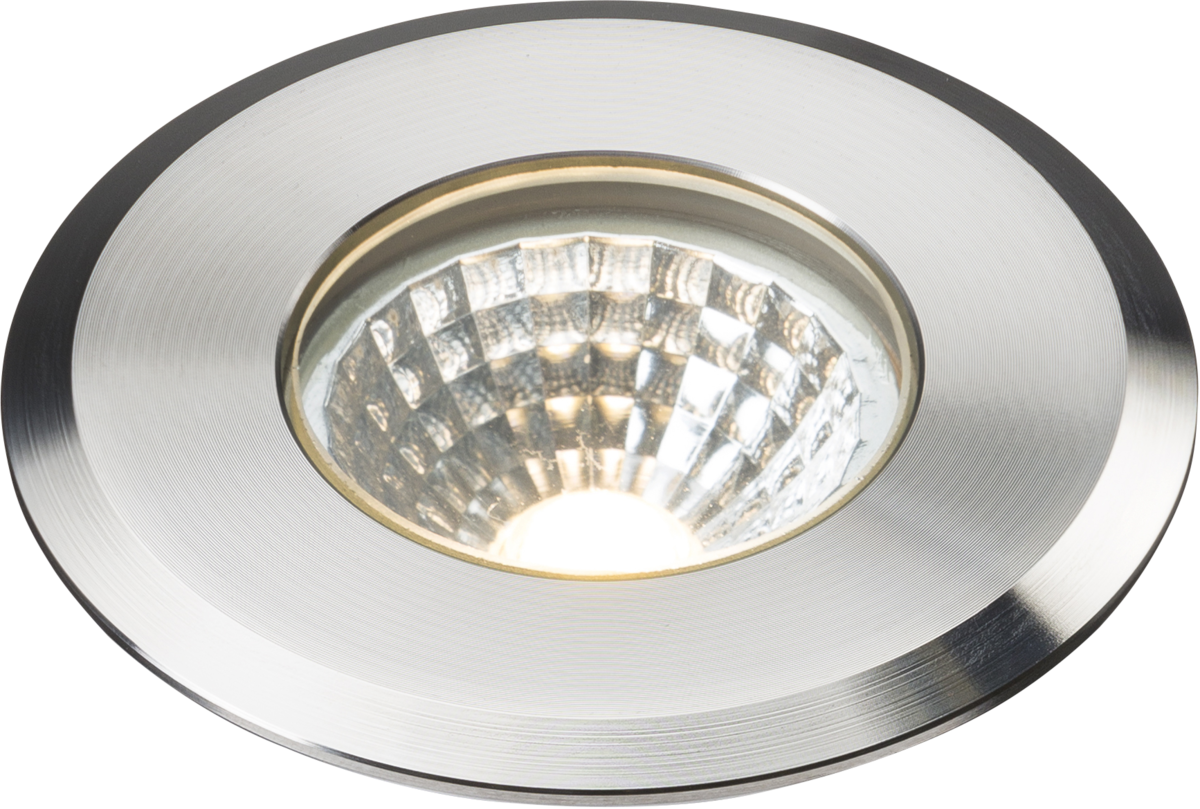 230V IP65 5W LED Stainless Steel Recessed Ground Light - Warm White