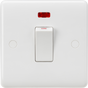 Knightsbridge 45A DP Switch with Neon - Curved Edge White Rocker