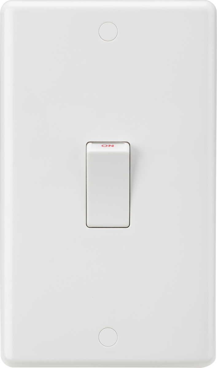 Knightsbridge 45A DP Switch (2G Size) - White Rocker