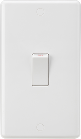 Knightsbridge 45A DP Switch (2G Size) - White Rocker