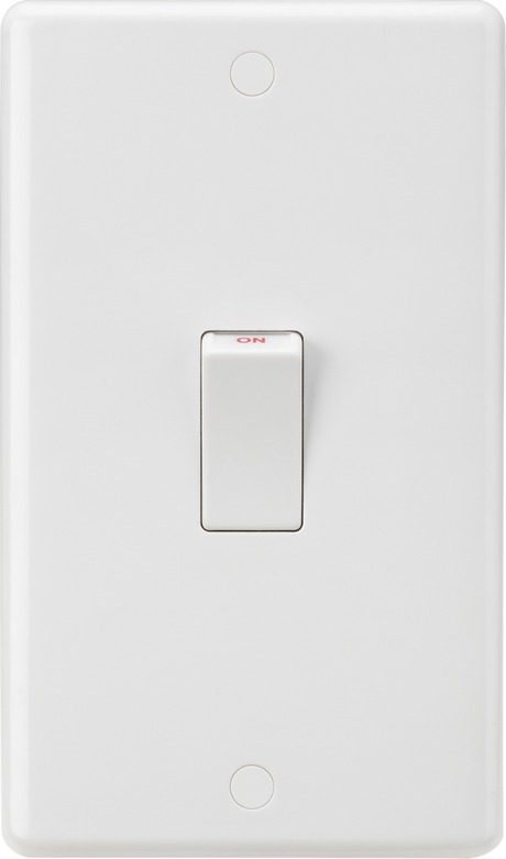 Knightsbridge 45A DP Switch (2G Size) - White Rocker