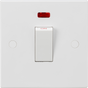 Knightsbridge 45A DP Switch with Neon - White Rocker