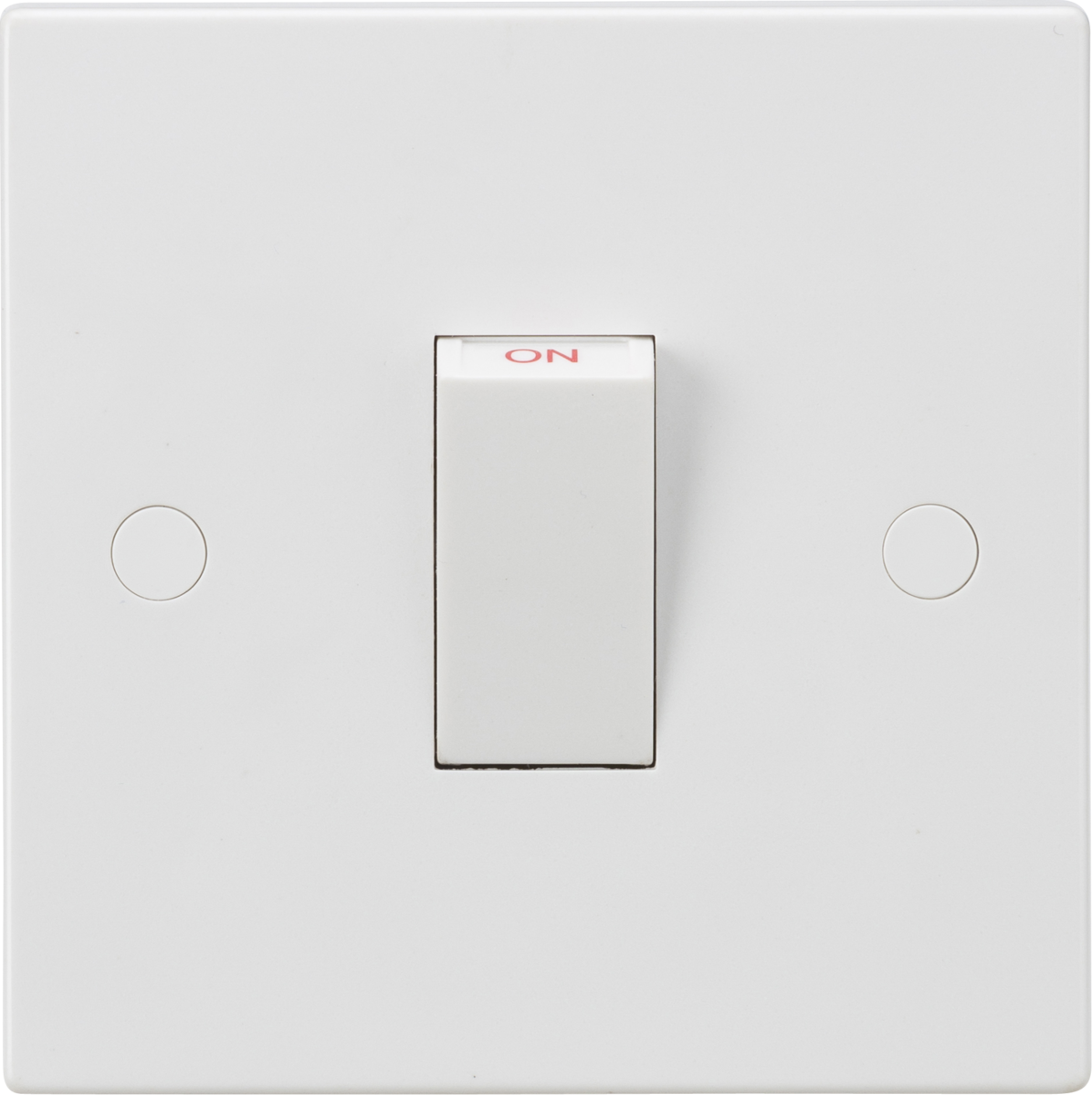 Knightsbridge 45A DP Switch - White Rocker