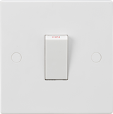Knightsbridge 45A DP Switch - White Rocker
