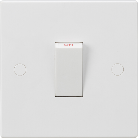 Knightsbridge 45A DP Switch - White Rocker