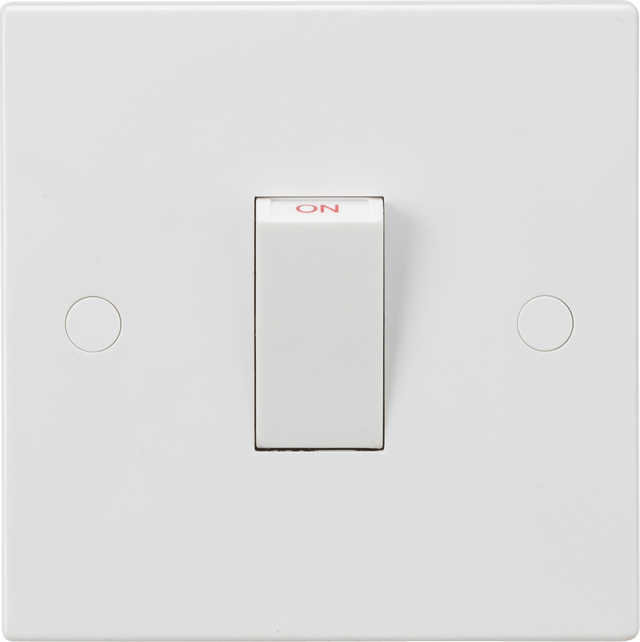 Knightsbridge 45A DP Switch - White Rocker