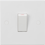 Knightsbridge 45A DP Switch - White Rocker
