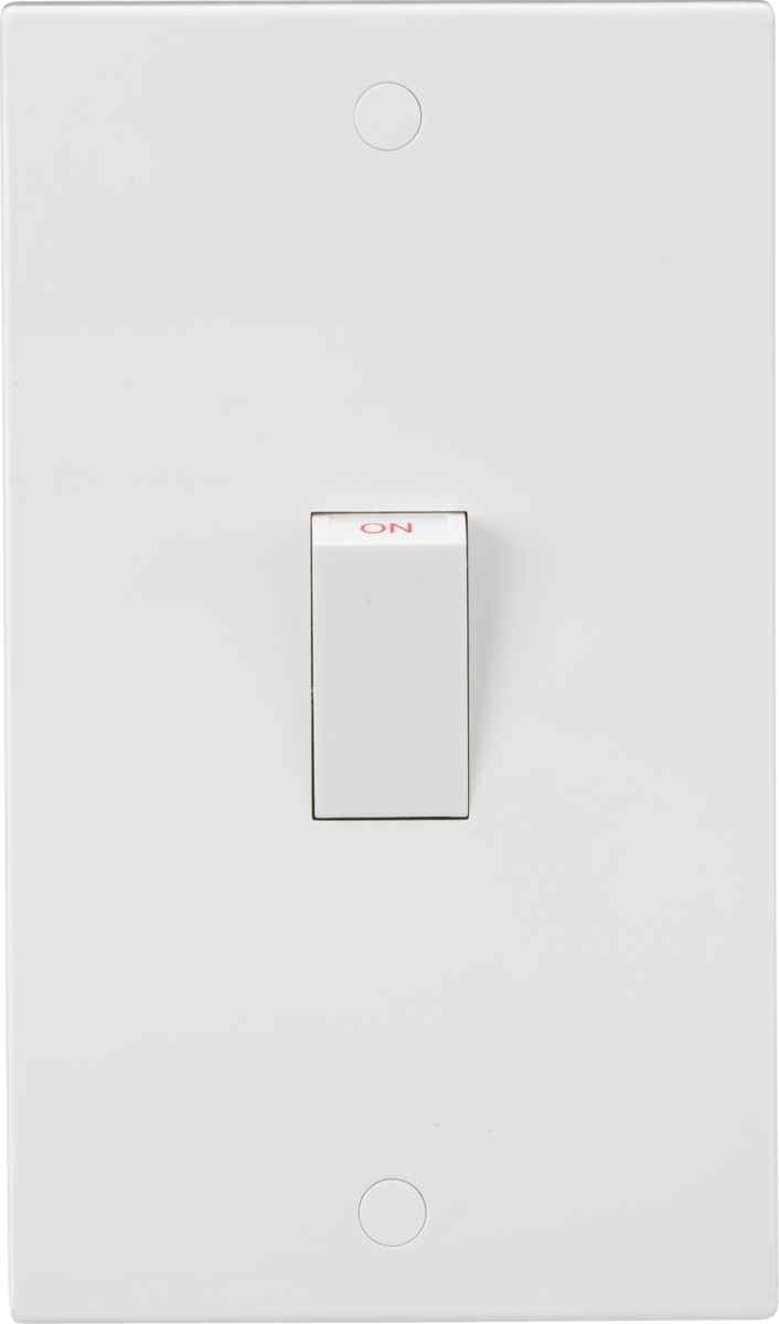 Knightsbridge 45A DP Switch (2G size) - White Rocker