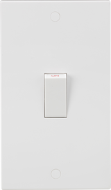 Knightsbridge 45A DP Switch (2G size) - White Rocker