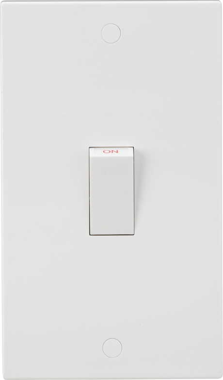 Knightsbridge 45A DP Switch (2G size) - White Rocker