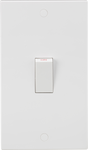 Knightsbridge 45A DP Switch (2G size) - White Rocker