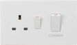 Knightsbridge 45A DP Switch & 13A Socket - White Rockers