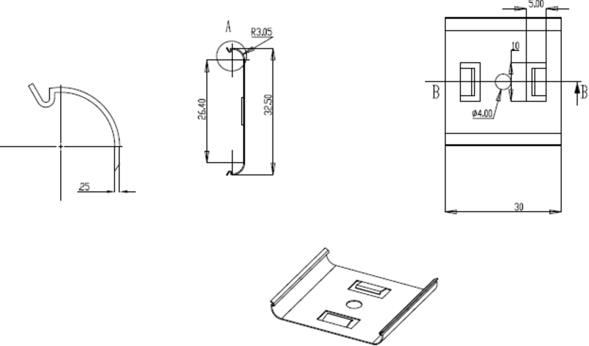 Additional image of Metal Mounting Clip for Flat LED Strip