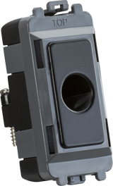 Flex Outlet Module Up to 10mm - Matt Black, suitable for Knightsbridge Grid System