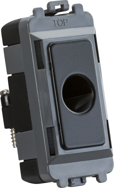 Flex Outlet Module Up to 10mm - Matt Black, suitable for Knightsbridge Grid System