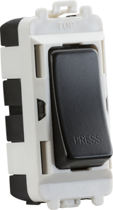 Knightsbridge 20AX Retractive SP Module marked PRESS - Matt Black