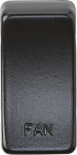 Switch Cover "Marked FAN" in Matt Black - GDFANMB