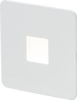 230V LED Plinth Light - Matt White - Sleek Design