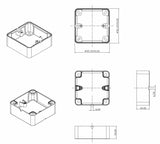 Alternative view of 1G Surface Box - White