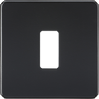 Screwless 1G Grid Faceplate - Matt Black by ML Accessories