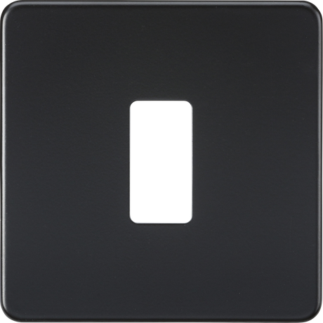 Screwless 1G Grid Faceplate - Matt Black by ML Accessories