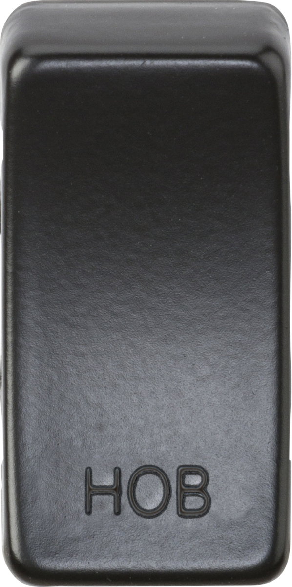 Switch Cover 'Marked HOB' - Matt Black