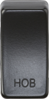 Switch Cover 'Marked HOB' - Matt Black