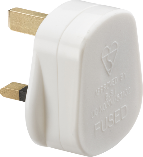Knightsbridge 13A Plug Top with 13A Fuse - White