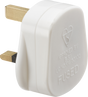 Knightsbridge 13A Plug Top with 13A Fuse - White