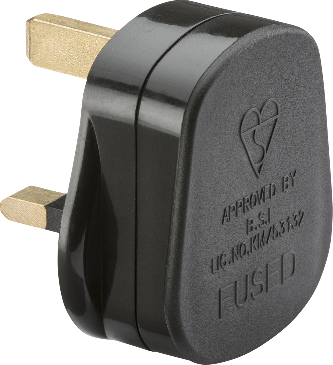 Knightsbridge 13A Plug Top - Black with Fuse