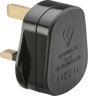 Knightsbridge 13A Plug Top - Black with Fuse