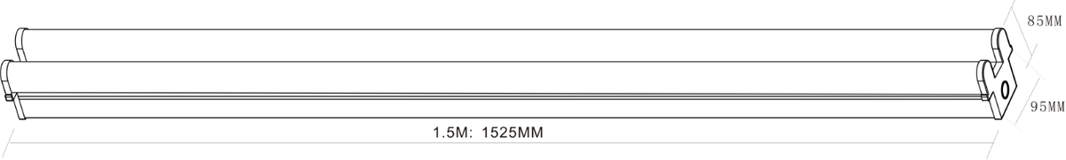 230V 50W Twin Emergency LED Batten - Additional View
