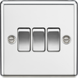 10AX 3G 2-way Switch - Polished Chrome - Rounded Edge Design