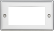 4G Modular Faceplate - Polished Chrome - Rounded Edge