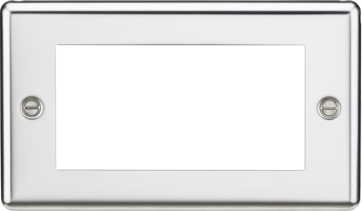 4G Modular Faceplate - Polished Chrome - Rounded Edge