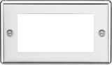 4G Modular Faceplate - Polished Chrome - Rounded Edge