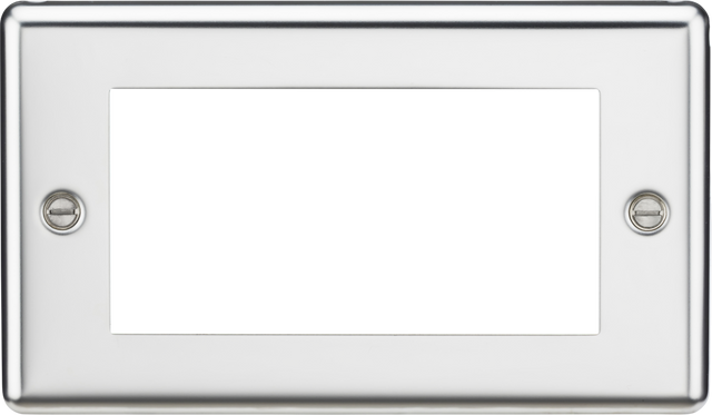 4G Modular Faceplate - Polished Chrome - Rounded Edge