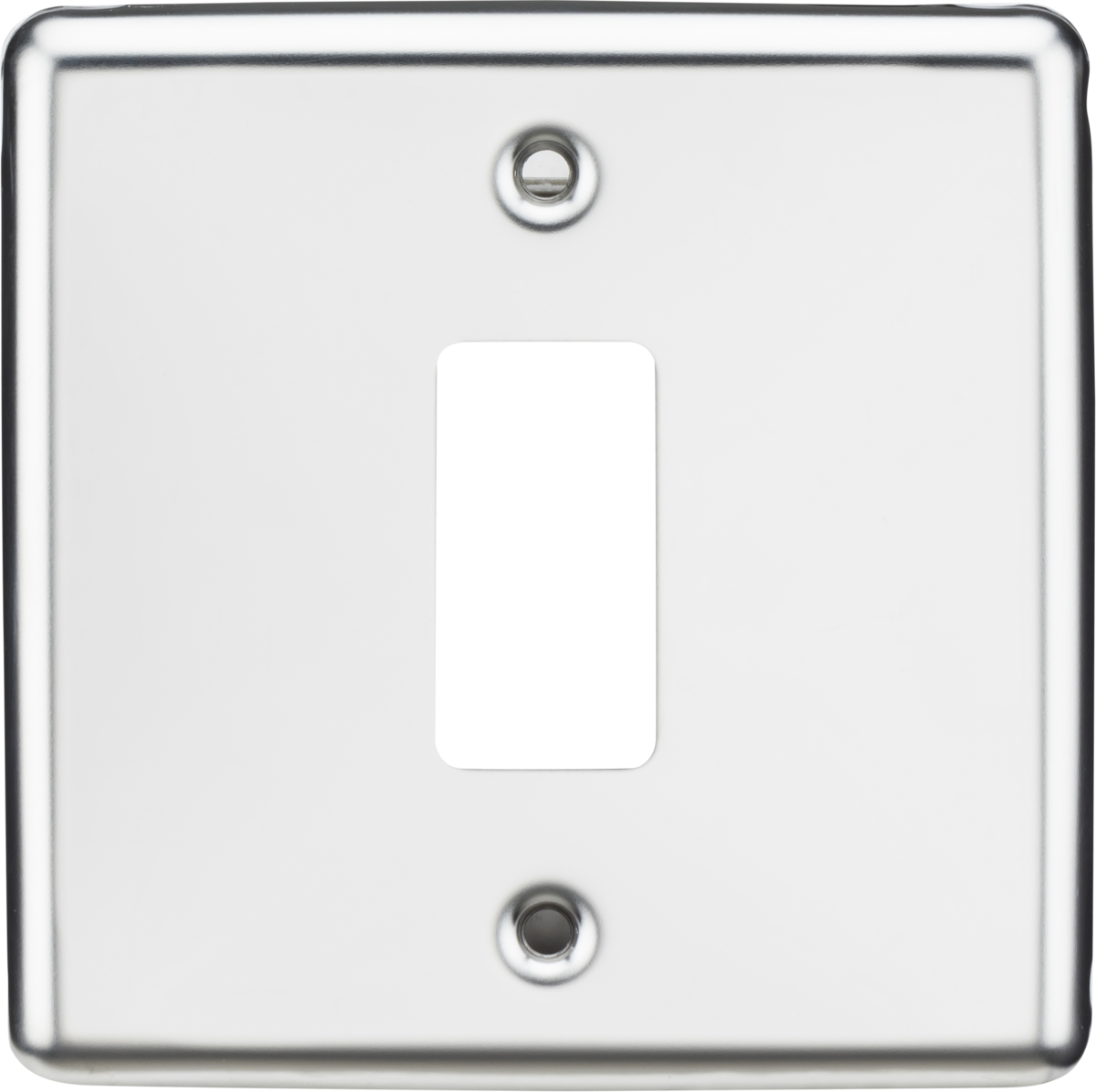 1G Grid Faceplate - Rounded Edge Polished Chrome by Knightsbridge