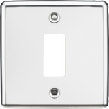 1G Grid Faceplate - Rounded Edge Polished Chrome by Knightsbridge