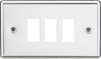3G Grid Faceplate - Rounded Edge Polished Chrome, GDCL3PC
