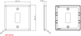 1G Rounded Edge Grid Faceplate - Polished Chrome
