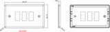 3G Grid Faceplate - Rounded Edge Polished Chrome Side View