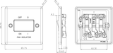 10A Fan Isolator Switch - Polished Chrome - Side View
