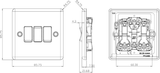 10AX 3G 2-way Switch - Polished Chrome - Angled View